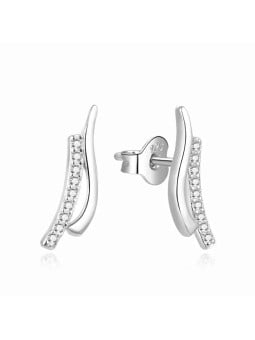 Beneto Eleganti orecchini longitudinali con zirconi AGUP1789L donna