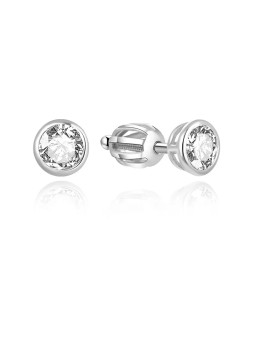 Beneto Orecchini a bottone minimalisti in argento AGUP1707S donna