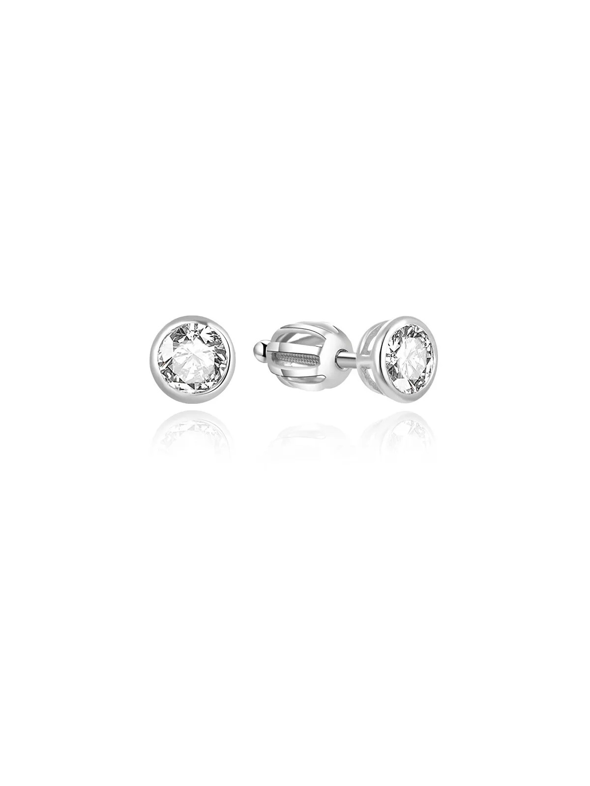 Beneto Orecchini a bottone minimalisti in argento AGUP1707S donna