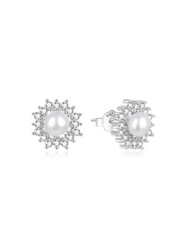 Beneto Orecchini in argento con perle e zirconi AGUP1323PL donna
