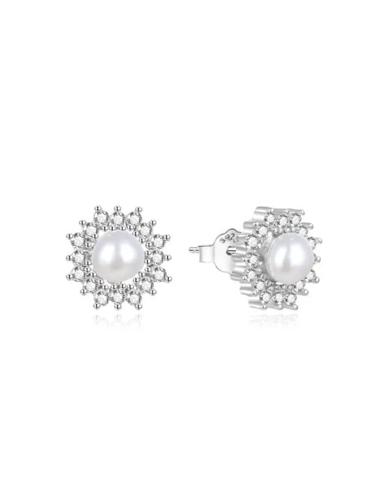 Beneto Orecchini in argento con perle e zirconi AGUP1323PL donna