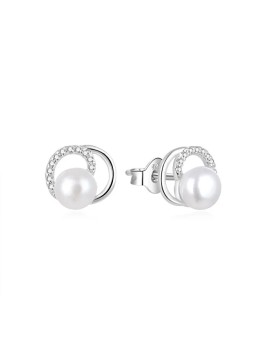 Beneto Eleganti orecchini di perle con zirconi AGUP1321PL donna