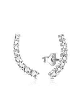 Beneto Orecchini moderni longitudinali con zirconi trasparenti AGUP2344L donna
