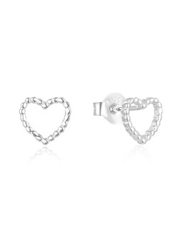 Beneto Orecchini a forma di cuore minimalista in argento AGUP2711 donna