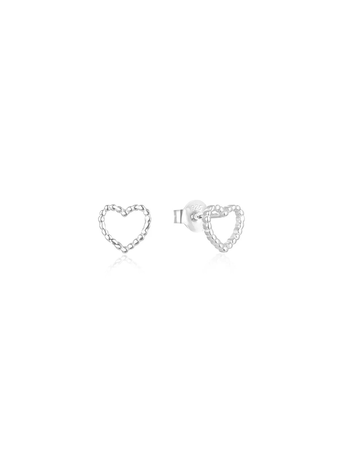 Beneto Orecchini a forma di cuore minimalista in argento AGUP2711 donna