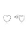 Beneto Orecchini a forma di cuore minimalista in argento AGUP2711 donna