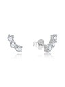 Beneto Orecchini longitudinali in argento con cristilla trasparente AGUP2703 donna