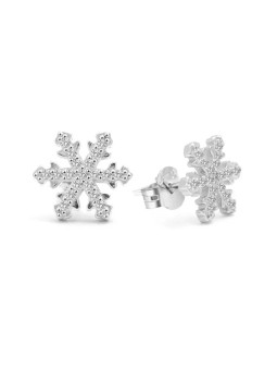 Beneto Orecchini in argento con fiocchi di neve AGUP1596 donna