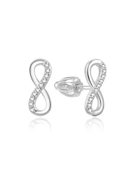 Beneto Orecchini in argento pregiato con zirconi Infinity AGUP2062S donna