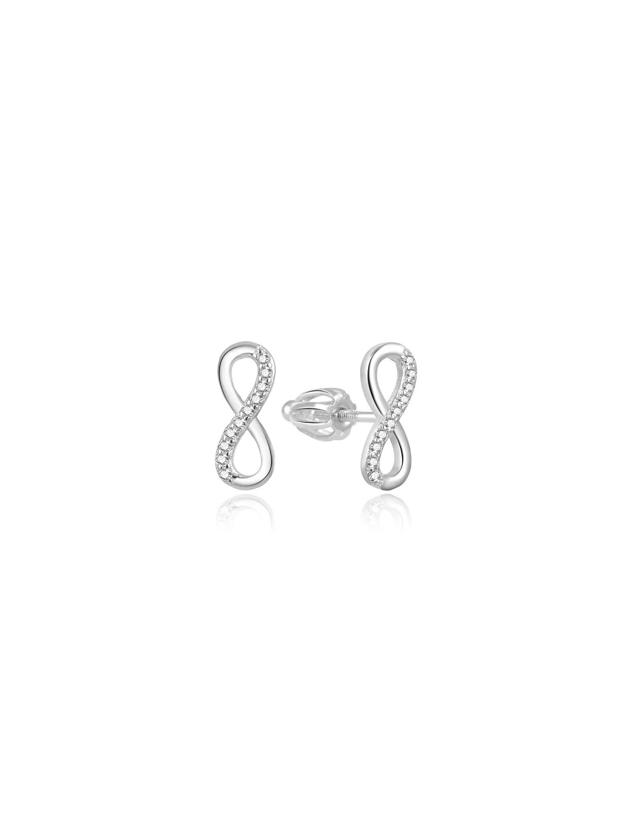 Beneto Orecchini in argento pregiato con zirconi Infinity AGUP2062S donna