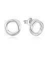 Beneto Orecchini minimalisti in argento con anelli AGUP1871 donna