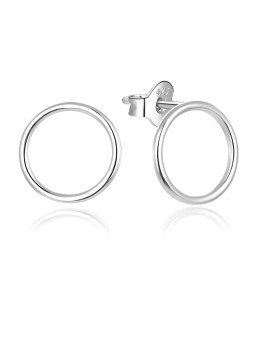 Beneto Orecchini minimalisti in argento con anelli AGUP1891 donna