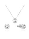 Beneto Delicato set di gioielli in argento con zirconi AGSET191R (collana, orecchini) donna