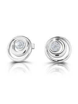 Modesi Orecchini a bottone in argento J234CZ-W donna