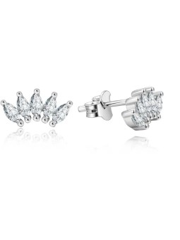 Beneto Orecchini in argento con cristilla trasparente AGUP1184 donna