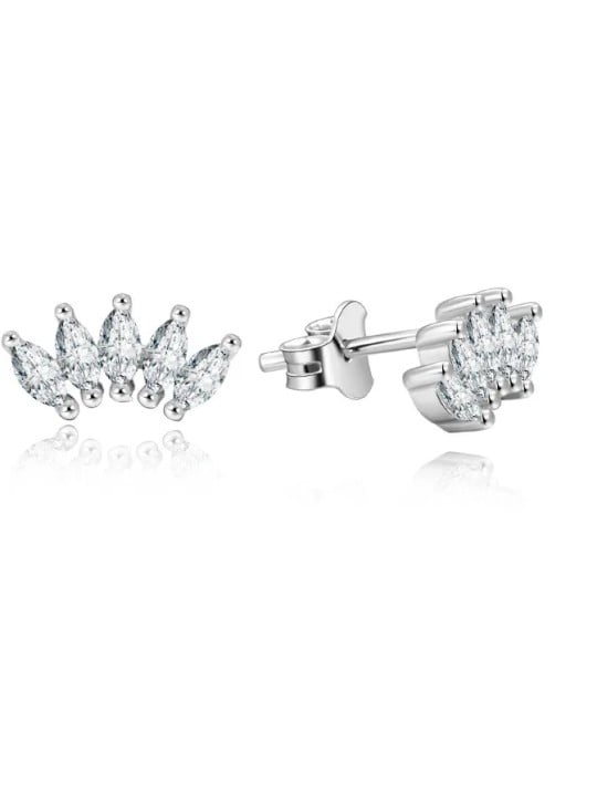 Beneto Orecchini in argento con cristilla trasparente AGUP1184 donna