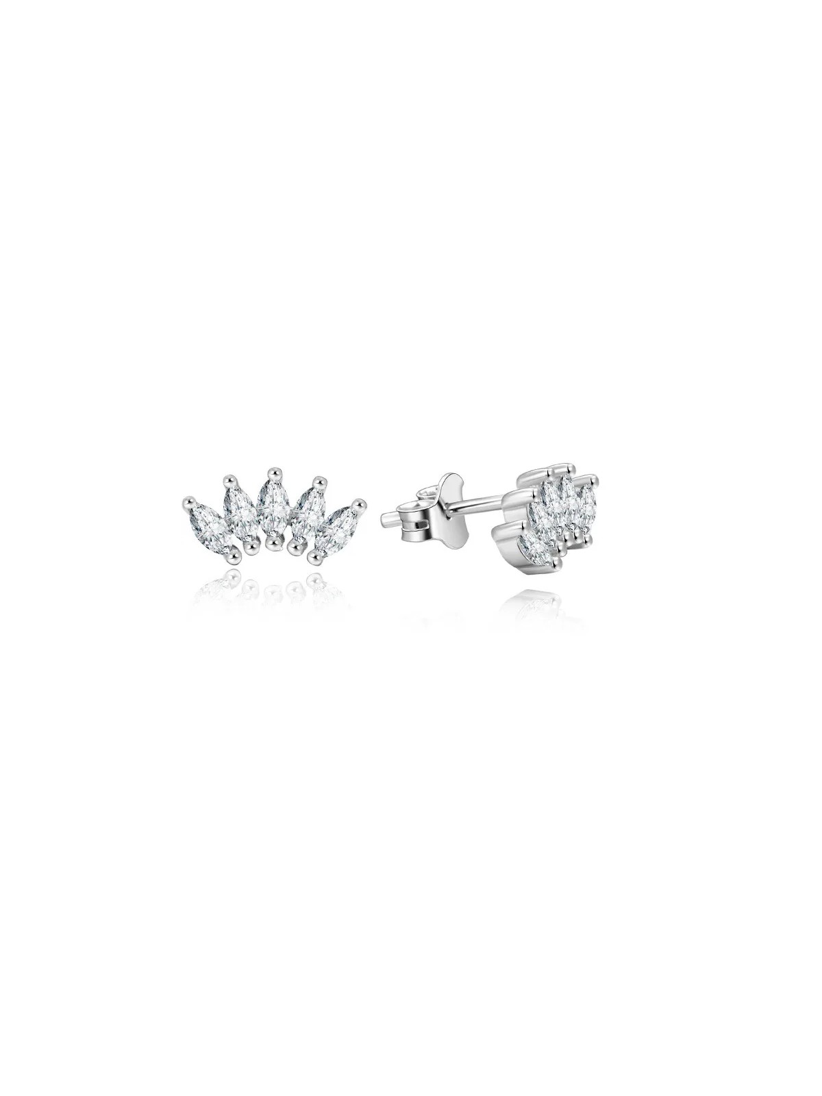 Beneto Orecchini in argento con cristilla trasparente AGUP1184 donna