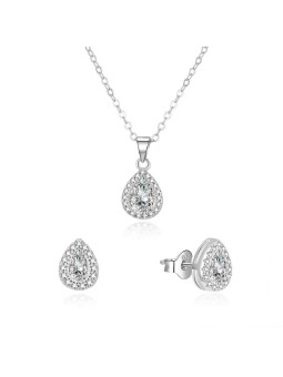 Beneto Parure di gioielli abbaglianti con zirconi AGSET188R (collana, orecchini) donna