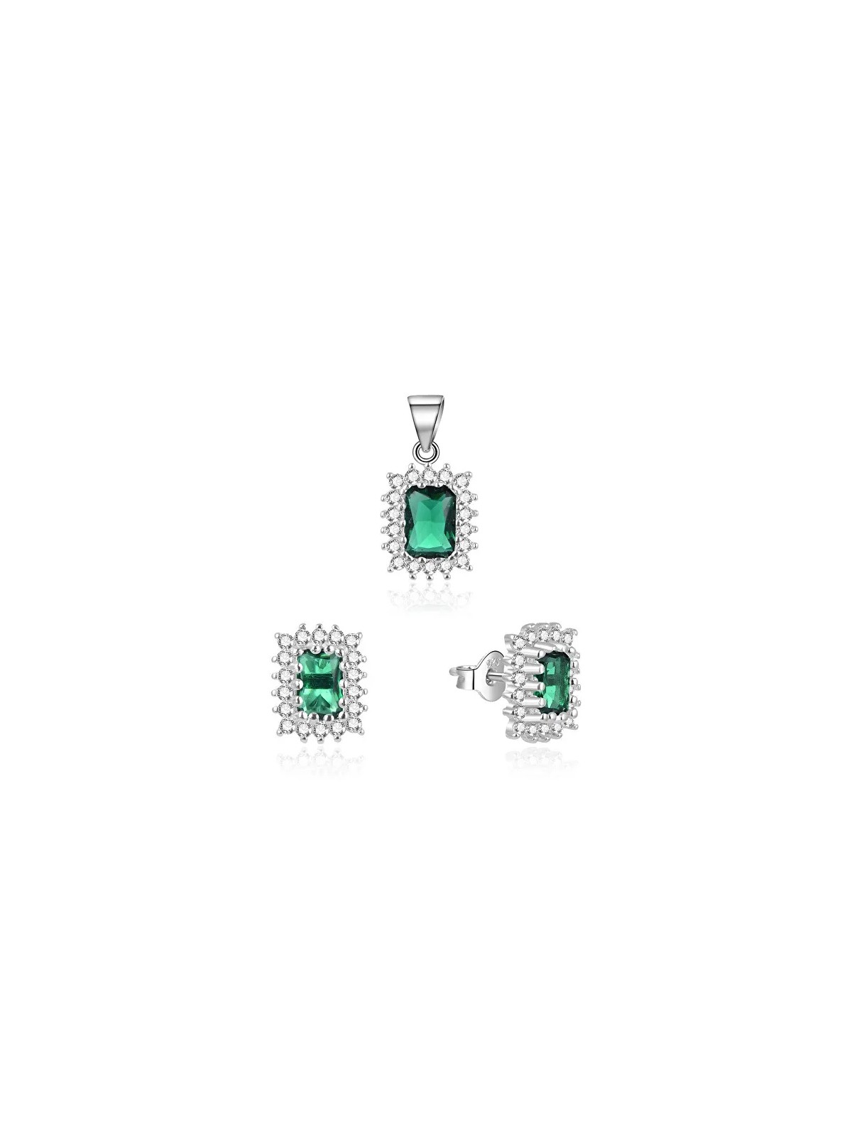 Beneto Elegante set di gioielli con zirconi TAGSET198 (pendente, orecchini) donna