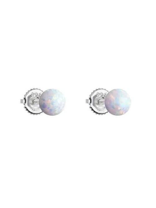 Evolution Group Orecchini in argento con opali sintetici bianchi 11246.1 donna