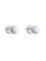 Evolution Group Orecchini in argento con opali sintetici bianchi 11246.1 donna