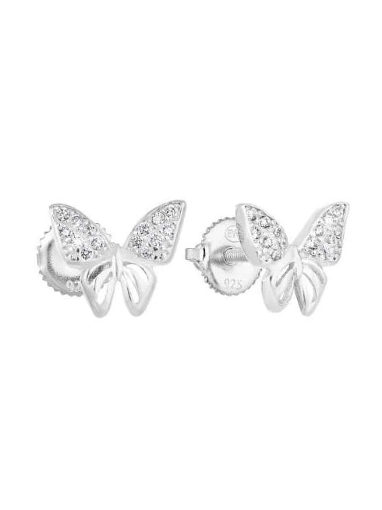 Evolution Group Orecchini in argento con zirconi Farfalla 11311.1 donna