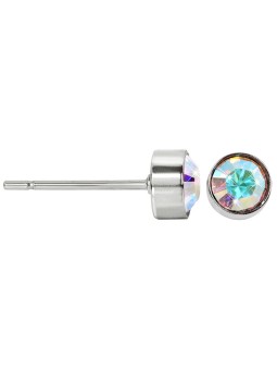 Levien Bellissimi orecchini in acciaio Chaton Crystal AB donna