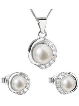 Evolution Group Parure di lusso in argento con perle autentiche Pavon 29022.1 donna