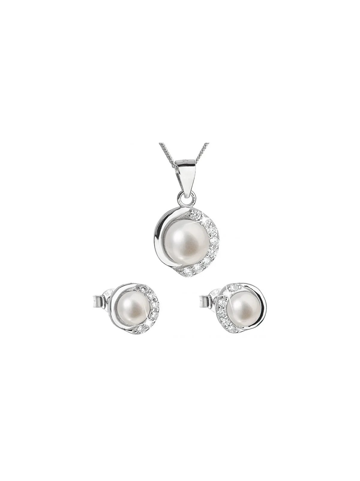 Evolution Group Parure di lusso in argento con perle autentiche Pavon 29022.1 donna