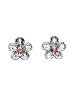 Hot Diamonds Orecchini a forma di fiore in argento con diamanti Non ti scordar di me DE618 donna