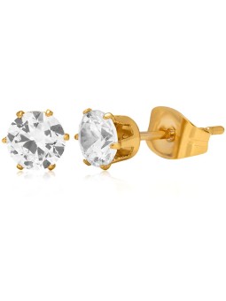 Troli Orecchini scintillanti placcati in oro con cristilla donna