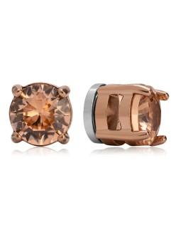 Troli Orecchini in bronzo scintillante con magnete 2 in 1 (pietre, mini spilla) donna