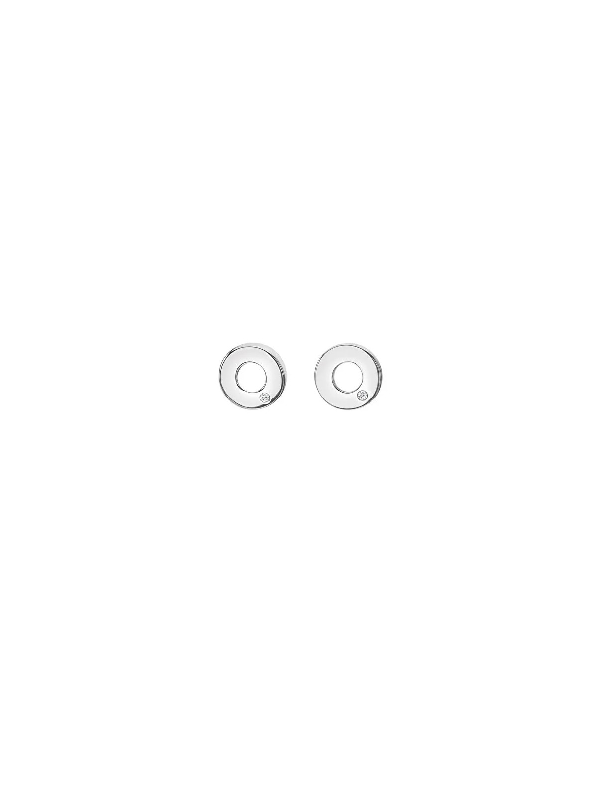 Hot Diamonds Orecchini minimalisti in argento con diamanti Diamond Amulets DE709 donna
