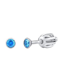 Silvego Orecchini a bottone in argento con Swarovski Zirconia 2.5 mm SILVEGOB706025LB donna