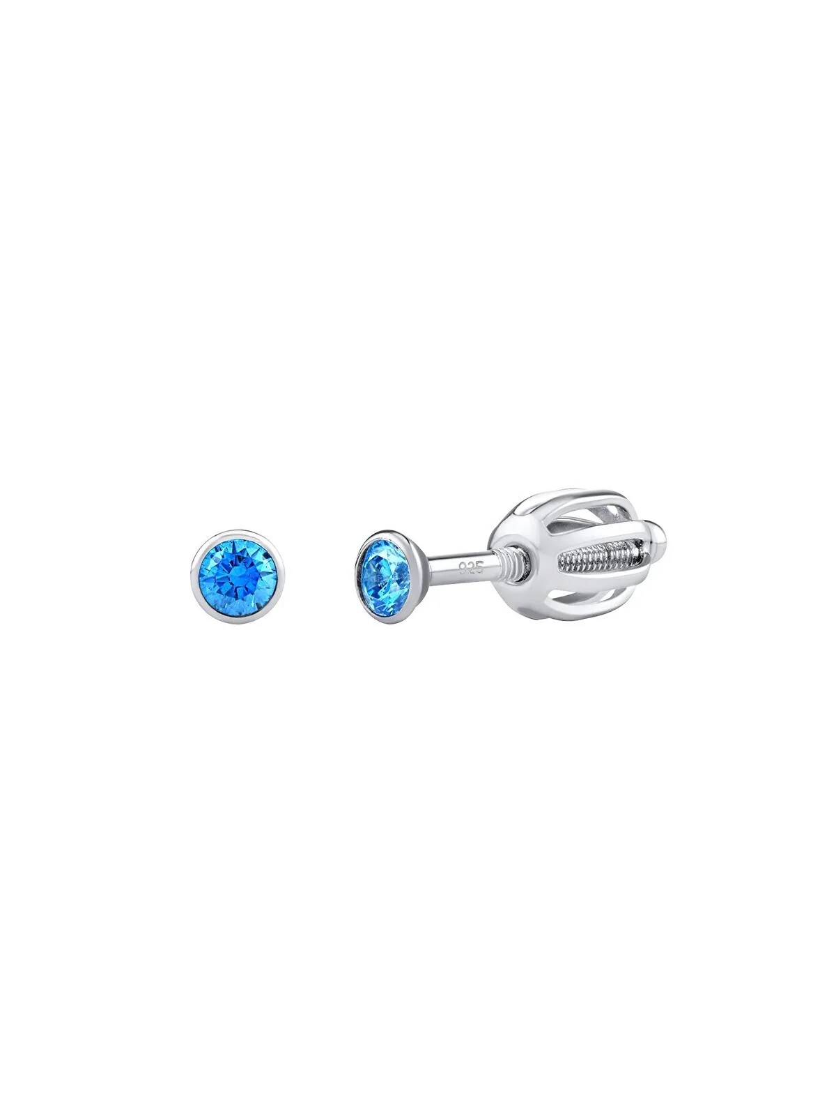 Silvego Orecchini a bottone in argento con Swarovski Zirconia 2.5 mm SILVEGOB706025LB donna