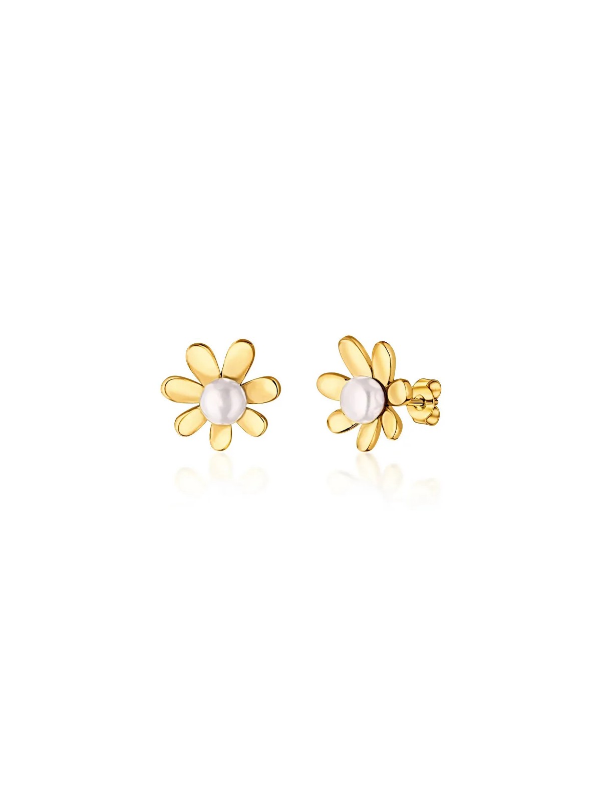 JwL Luxury Pearls Deliziosi orecchini placcati oro con vere perle di fiume Flowers JL0775 donna