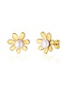 JwL Luxury Pearls Deliziosi orecchini placcati oro con vere perle di fiume Flowers JL0775 donna