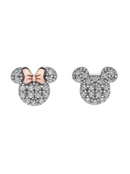 Disney Deliziosi orecchini a bottone in argento Topolino e Minnie E905016UZWL donna