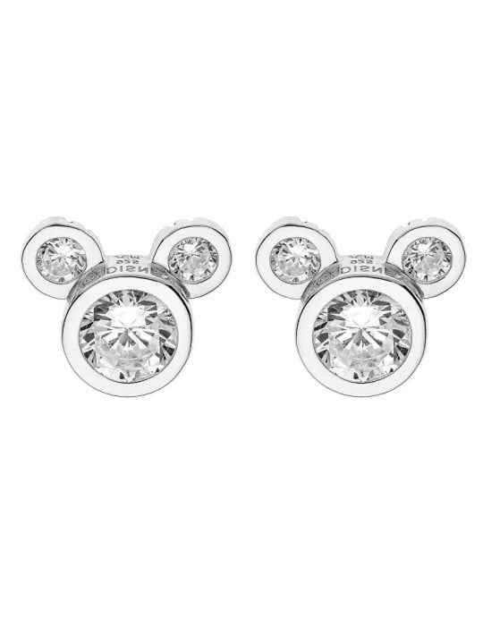 Disney Orecchini a bottone Topolino in argento scintillante E902861RZWL donna