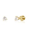 JVD Deliziosi orecchini a bottone placcati oro con zirconi SVLE1501XH2GO - Diametro: 0.7 cm donna