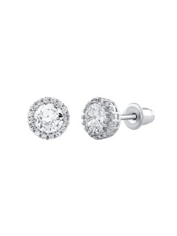 Silvego Orecchini in argento Aga con zirconi Clear Brilliance DCC2056235EW donna