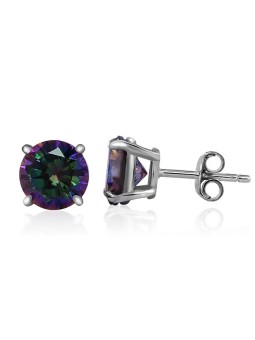 MOISS Orecchini a bottone popolari con zirconi E000116 - Diametro: 0,8 cm da donna
