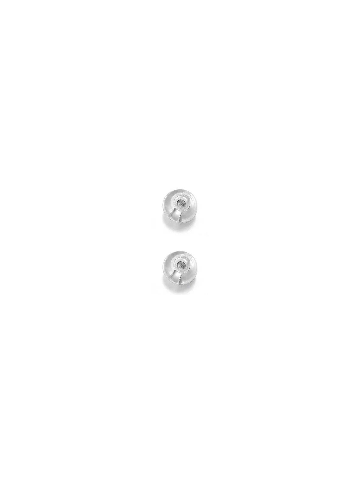 Troli Chiusura per orecchini - 2 paia in silicone argento donna