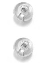 Troli Chiusura per orecchini - 2 paia in silicone argento donna