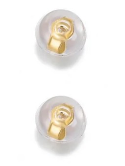 Troli Chiusura per orecchini - 2 paia Silicone Oro donna