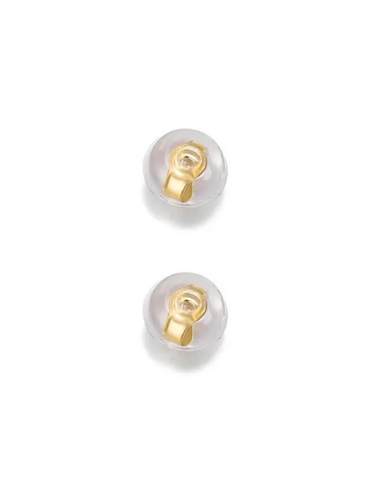 Troli Chiusura per orecchini - 2 paia Silicone Oro donna