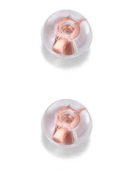 Troli Chiusura per orecchini - 2 paia in silicone oro rosa donna