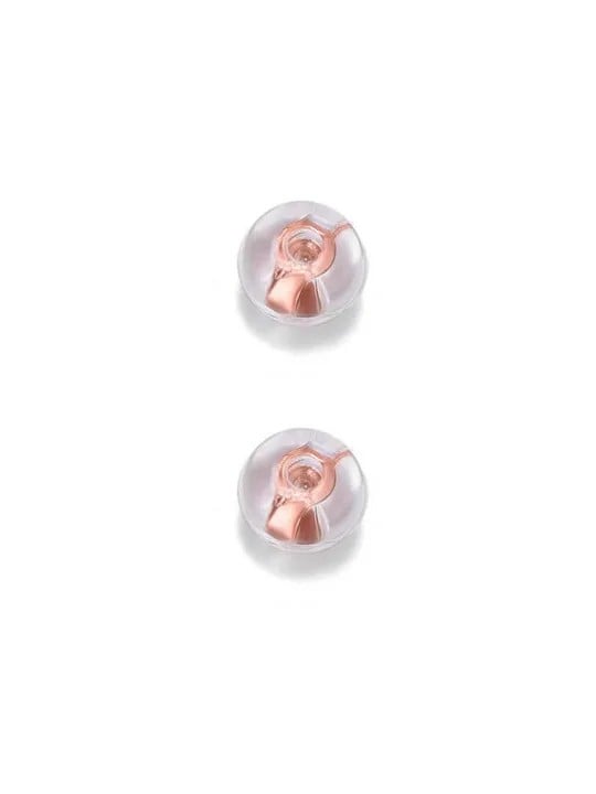 Troli Chiusura per orecchini - 2 paia in silicone oro rosa donna