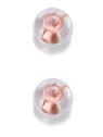 Troli Chiusura per orecchini - 2 paia in silicone oro rosa donna