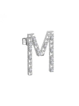 Rosato Orecchino singolo in argento con zirconi cubici M Cubica RZCU39 donna